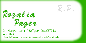 rozalia pager business card
